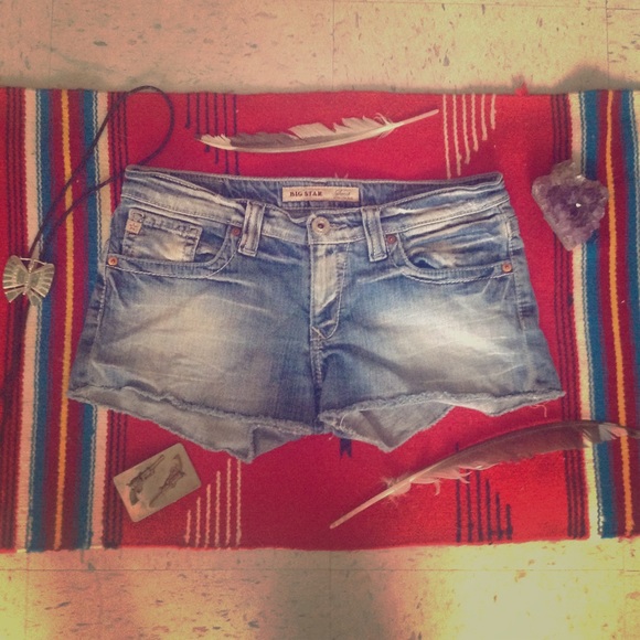 Big Star Pants - Big Star Buckle jean shorts